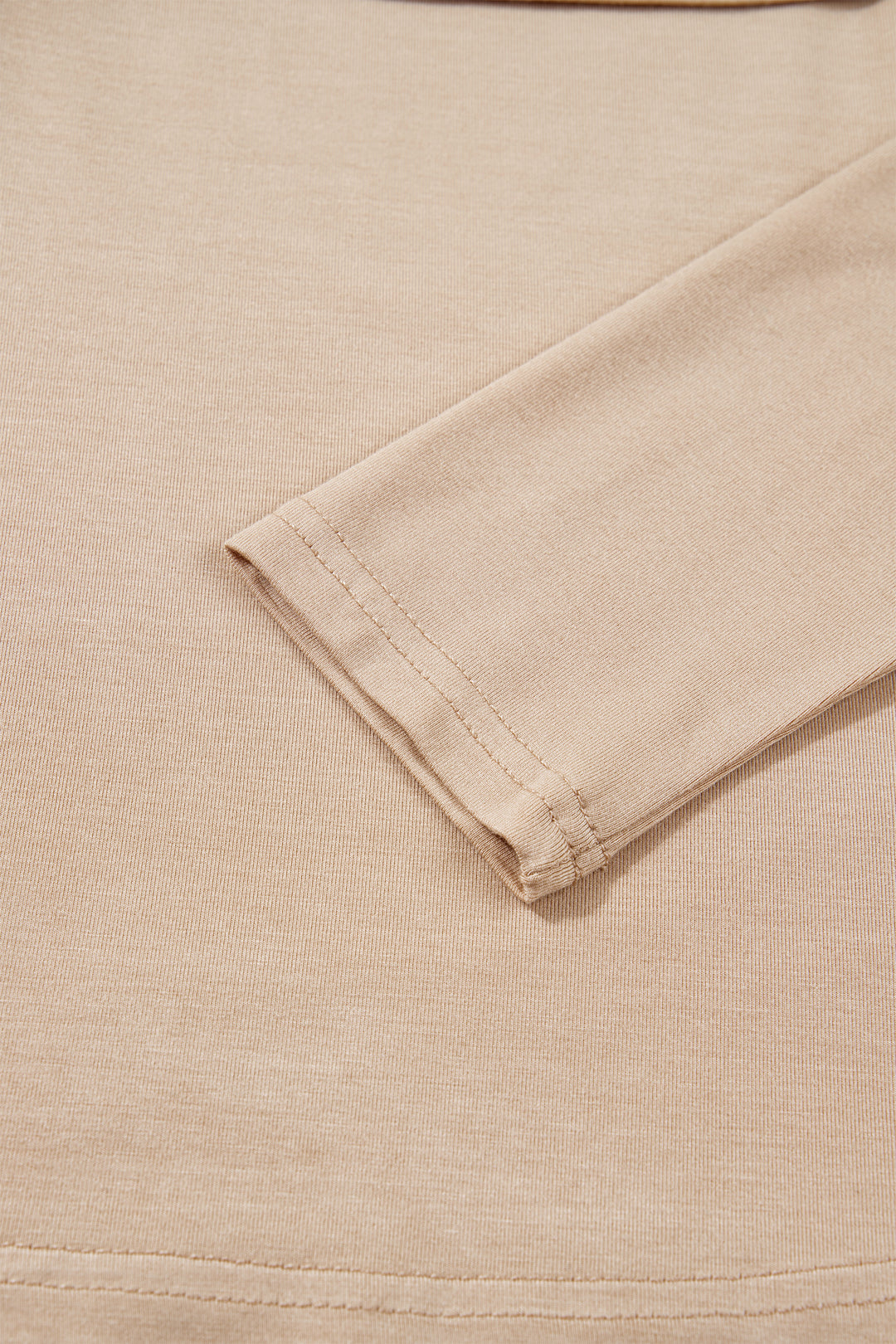 Smoke Gray Foldover Off Shoulder Long Sleeve Slim Top