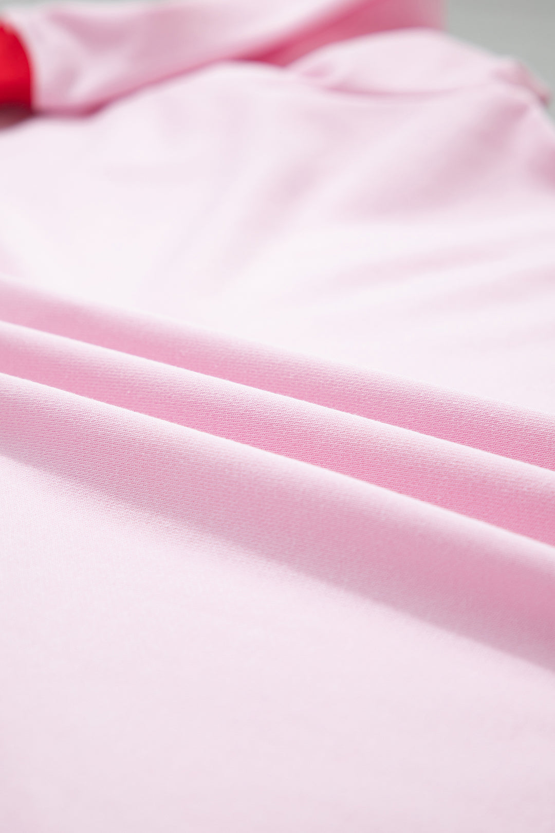 Pink Color Block Contrast Trim Plus Size Sweatshirt