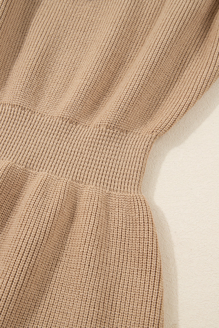 Zariah Embellished Keyhole Ribbed Sweater