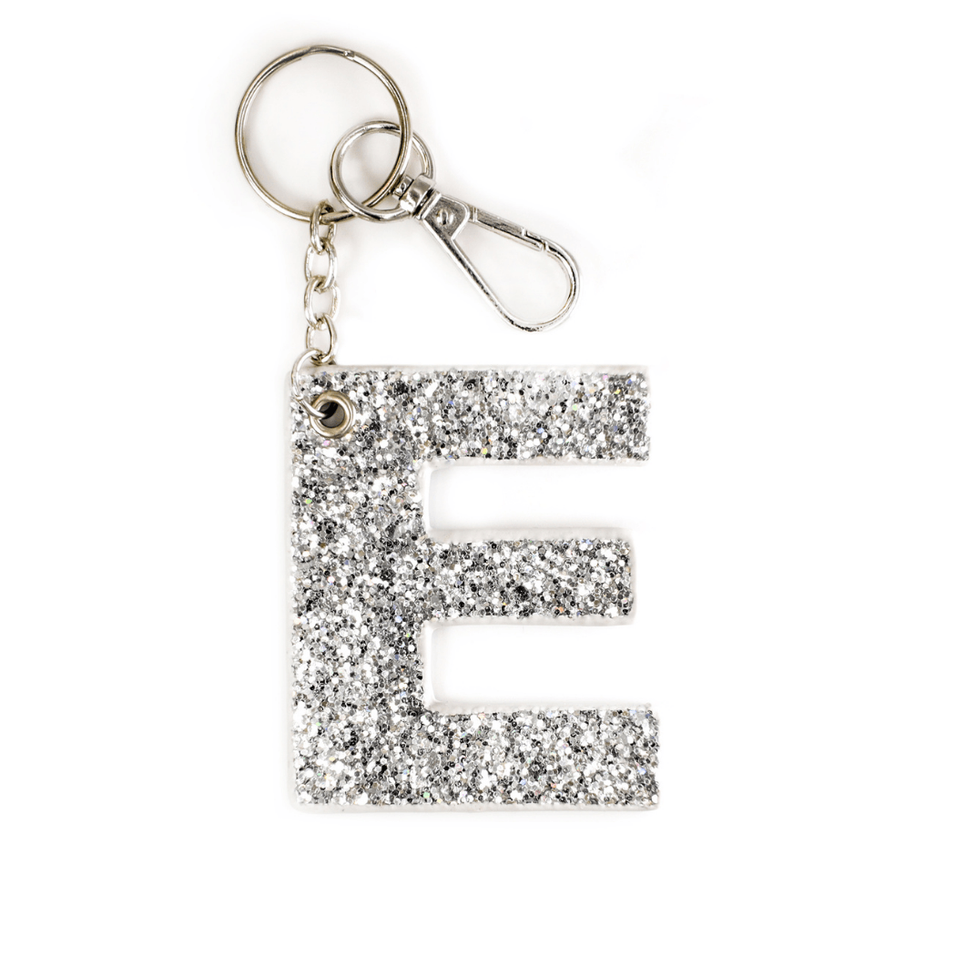 Kendall Glitter Initial Keychain - Final Sale