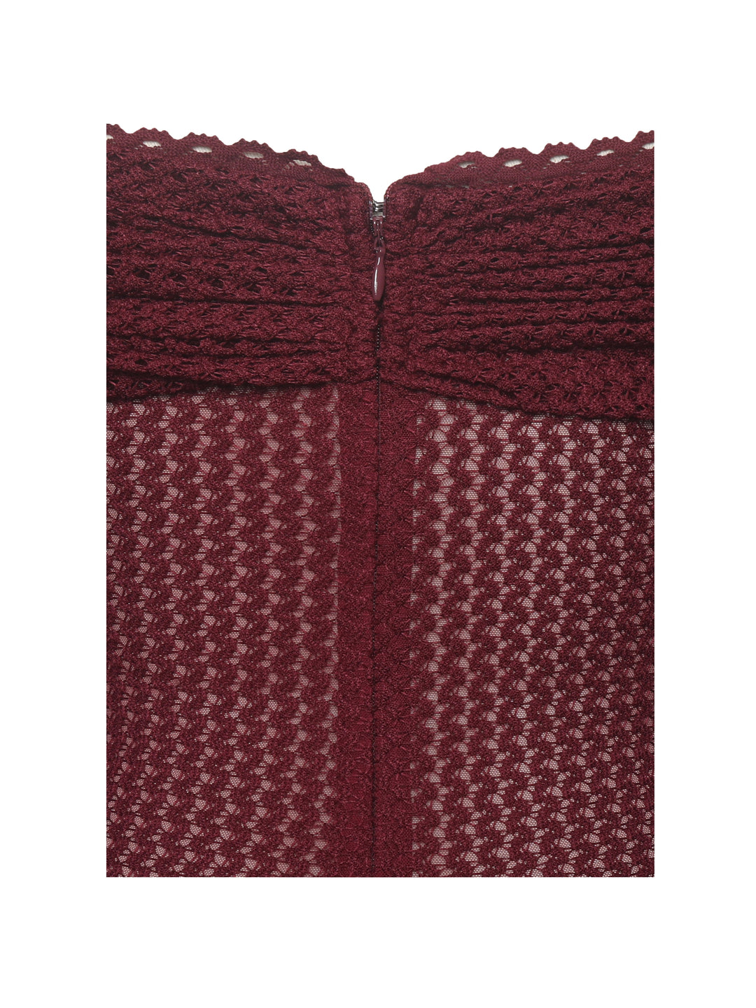 Kaedyn Burgundy Off Shoulder Long Sleeve Crochet Mermaid Maxi Dress