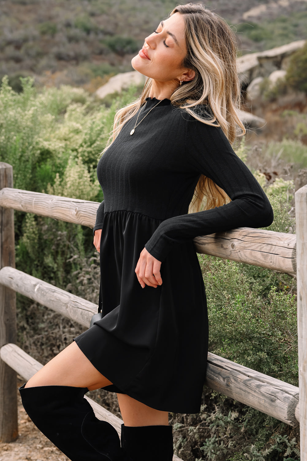Beajena Long Sleeve Mini Dress