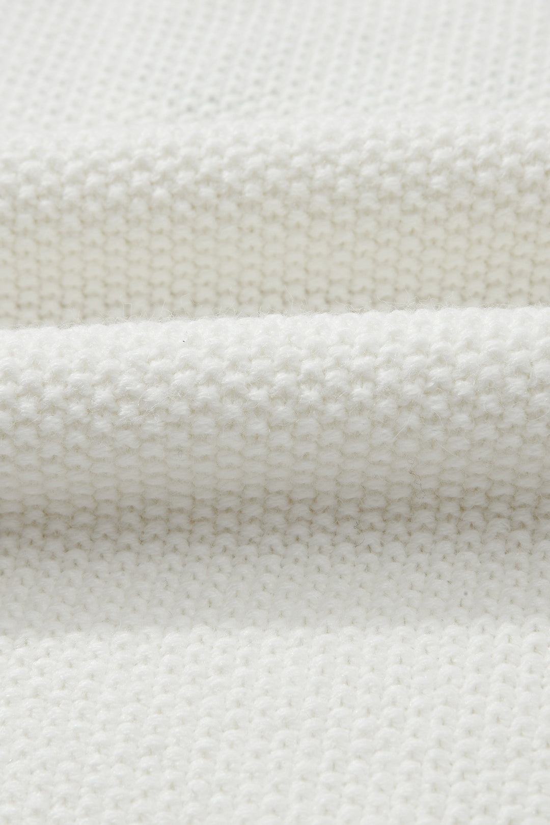 White HOHOHO MERRY CHRISTMAS Chenille Graphic Drop Shoulder Holiday Sweater