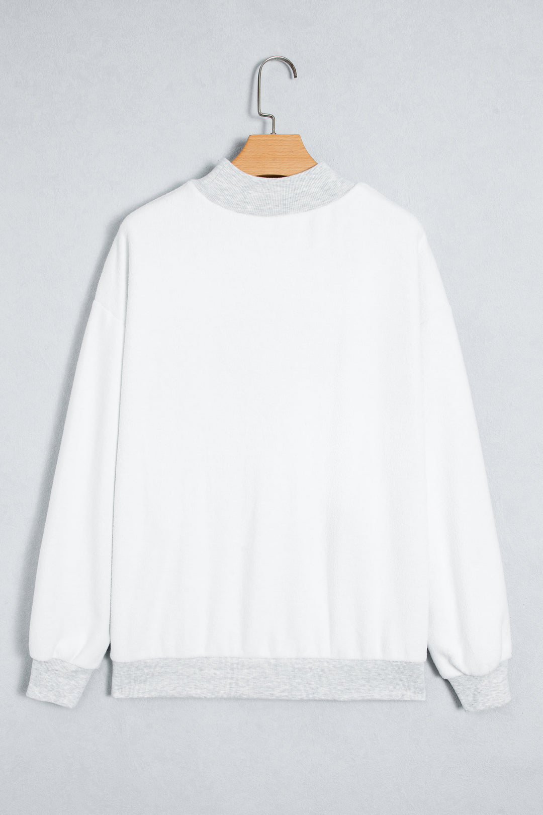 Light Grey High Neck GAMEDAY/ FOOTBALL Double Side Printed Reversible Sweatshirt
