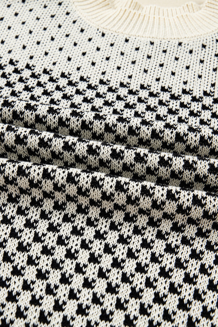 Kinley Pattern Lantern Sleeve Sweater