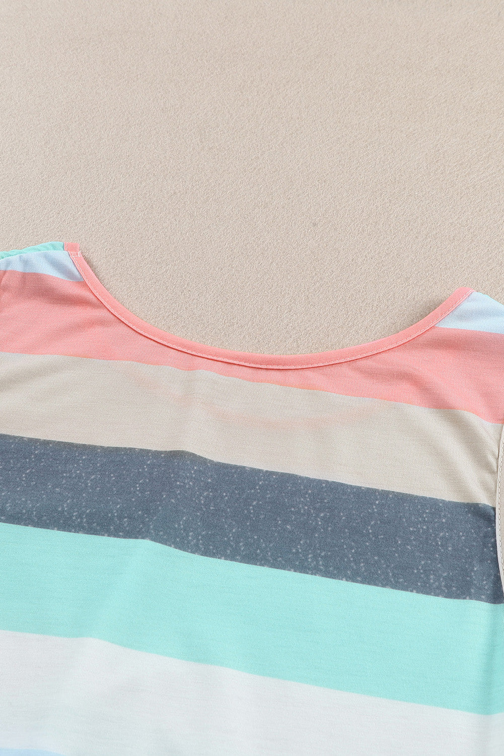 Multicolor Sequin Pocket Patchwork Striped Tank Top