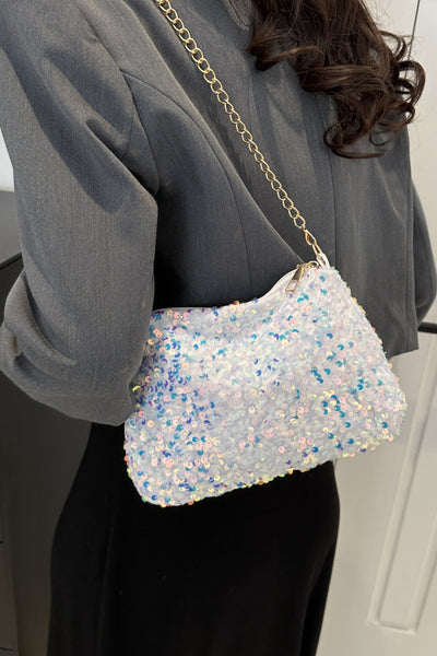 Sequin Removable Strap Shoulder Bag