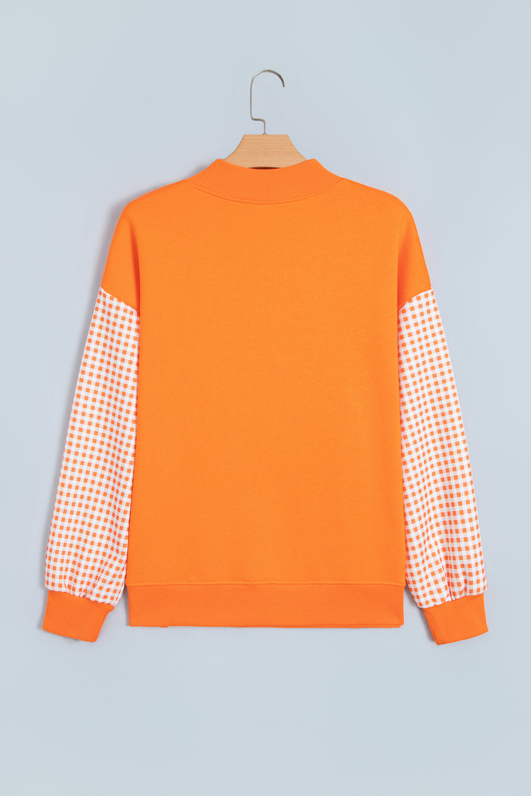 Evergreen Gingham Plaid Oversized Pullover Sweatshirt