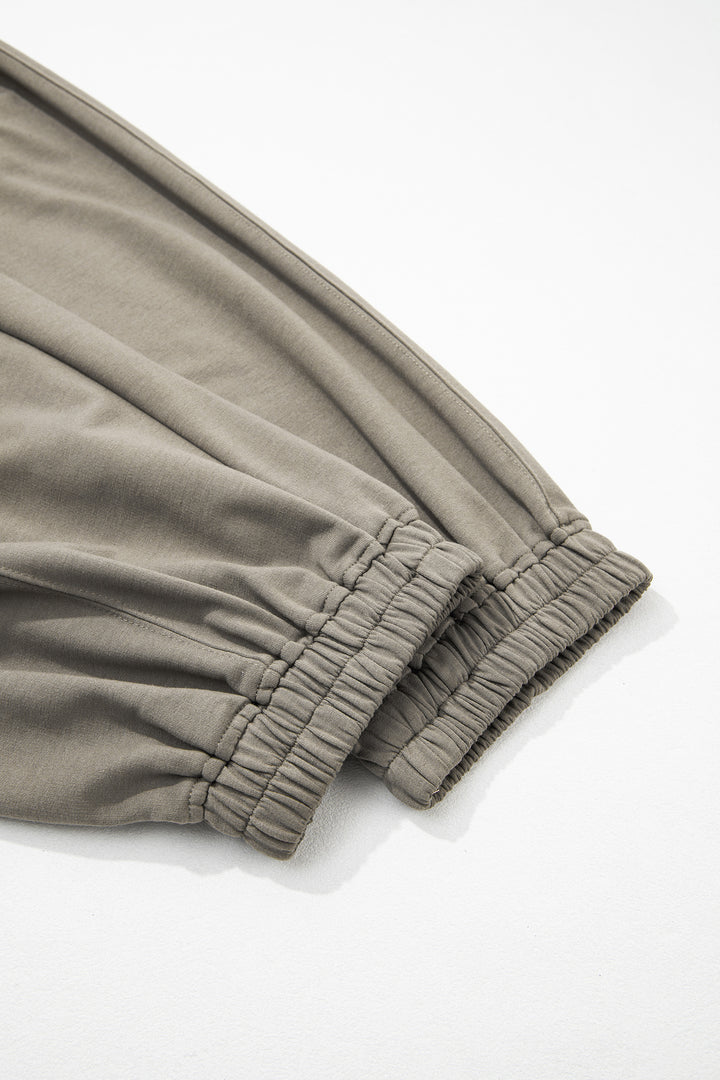 Seagrass Elastic Waist Drawstring Wide Leg Full Length Pants