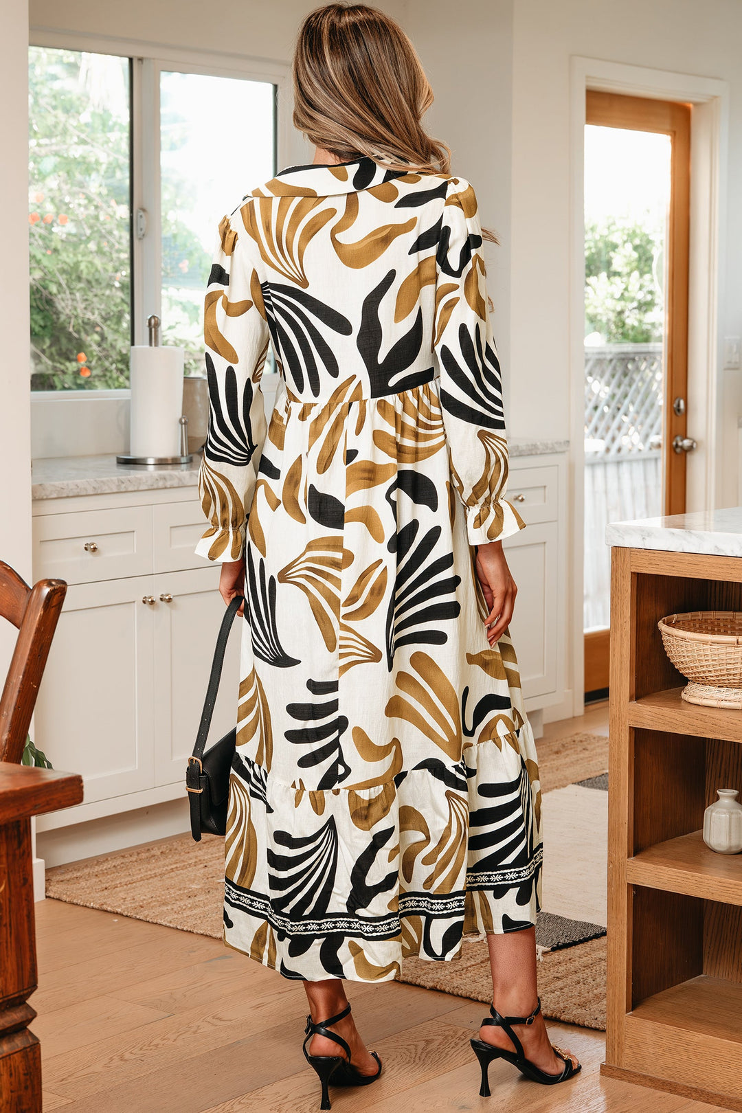 Zaylee Sleeve Ruffle Hem Dress