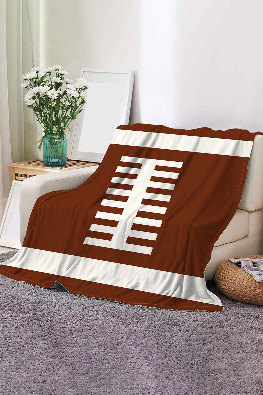 Chestnut Ball Game Fashion Fleece Blanket