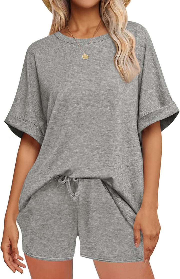 👕 Oversized T-Shirt &amp; Drawstring Shorts Set – Ultimate Casual Comfort