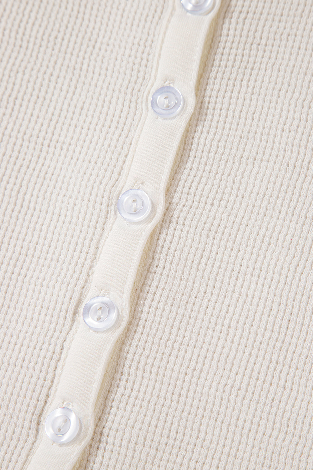 Teresa Color Waffle Half Long Sleeve Top