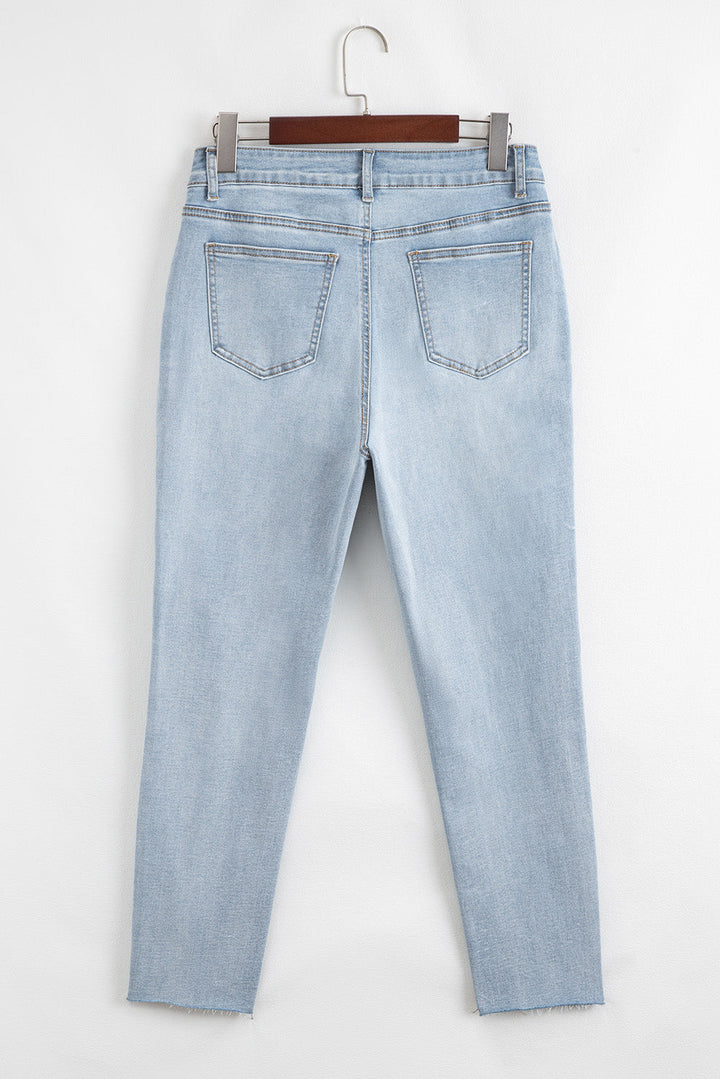 Kimberly Length Distressed Skinny Jeans