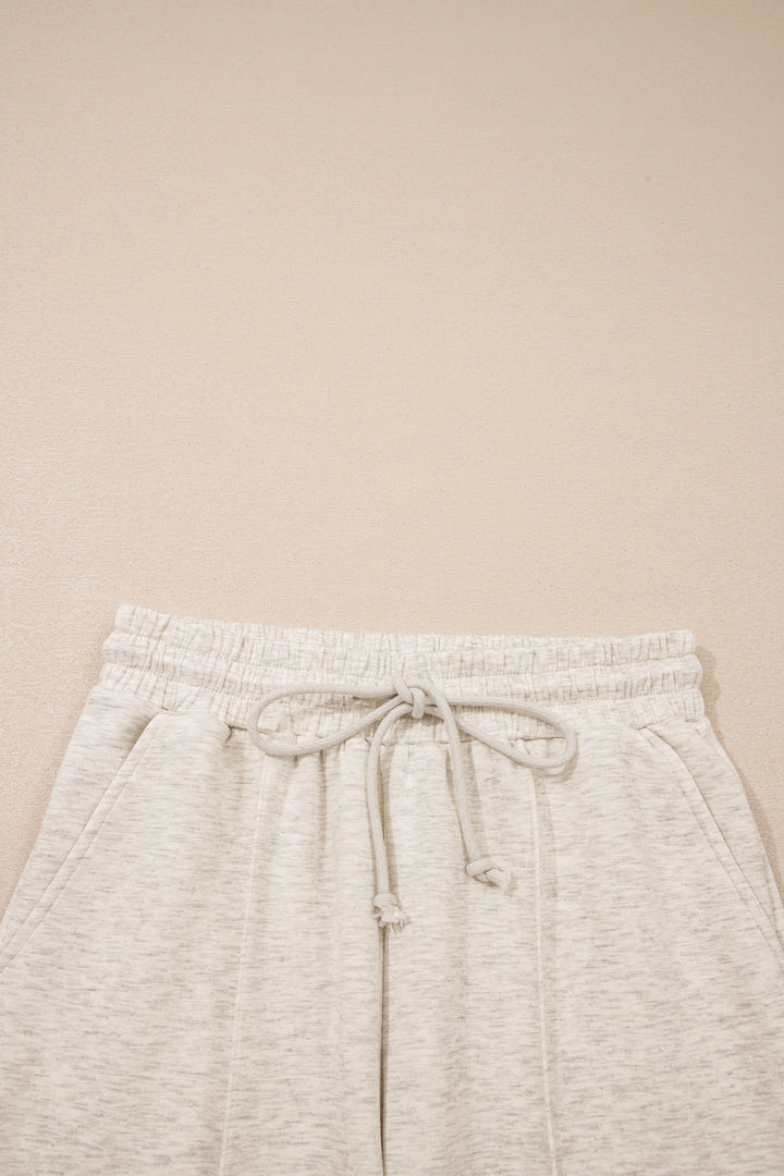 Light Grey Polo Tee Casual Pant Set