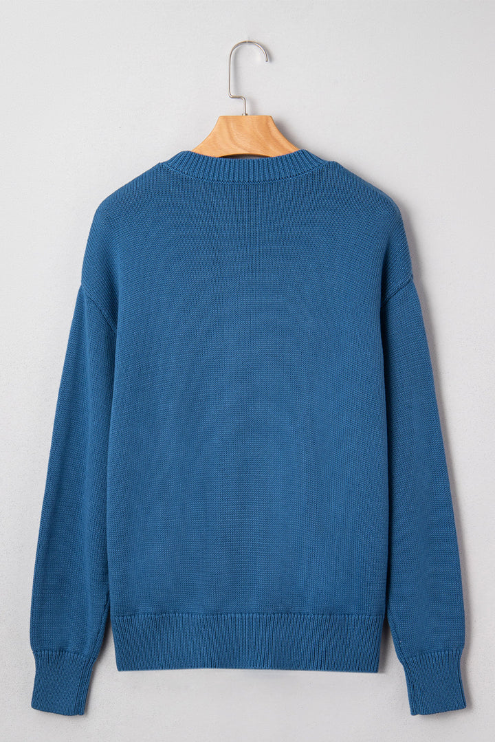 Emiyra Embroidered Graphic Western Sweater