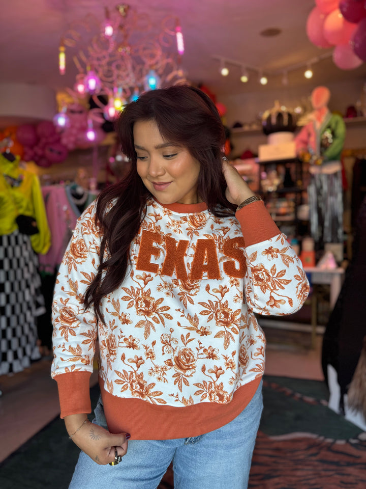 Brianna Cannon • TEXAS FLORAL TOILE SWEATSHIRT