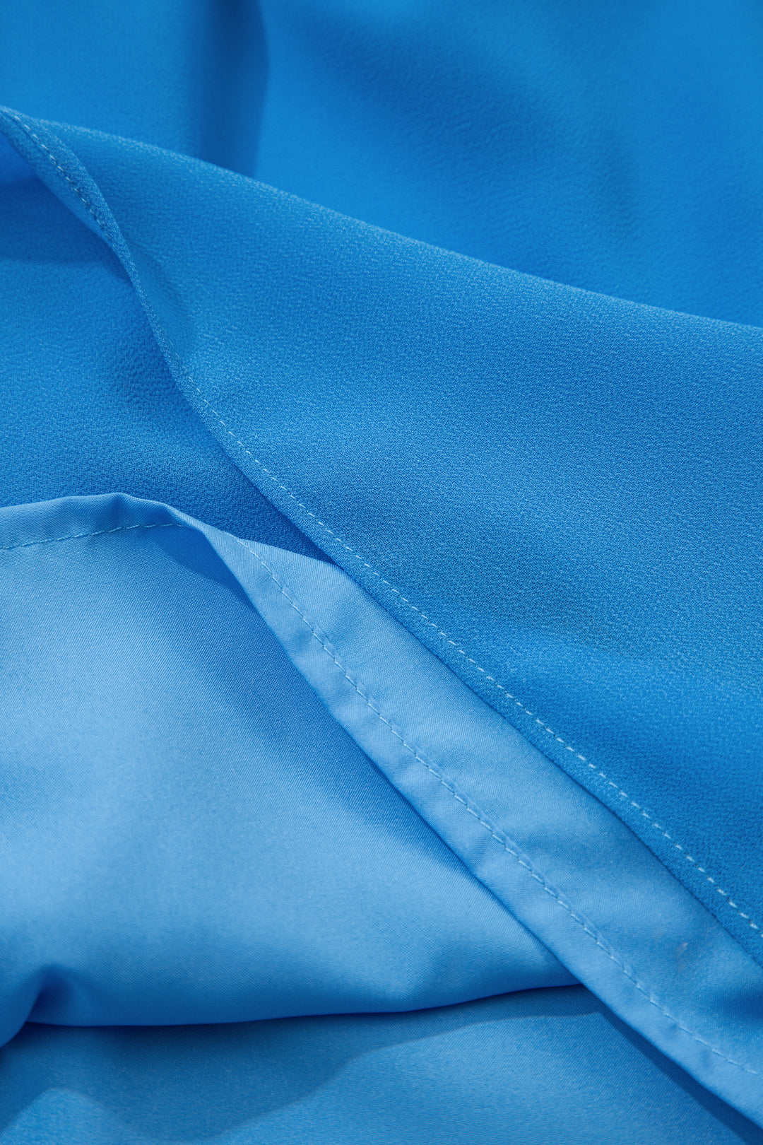 Blue Half Buttons Collared Elastic Waist Sleeveless Shirt Dress