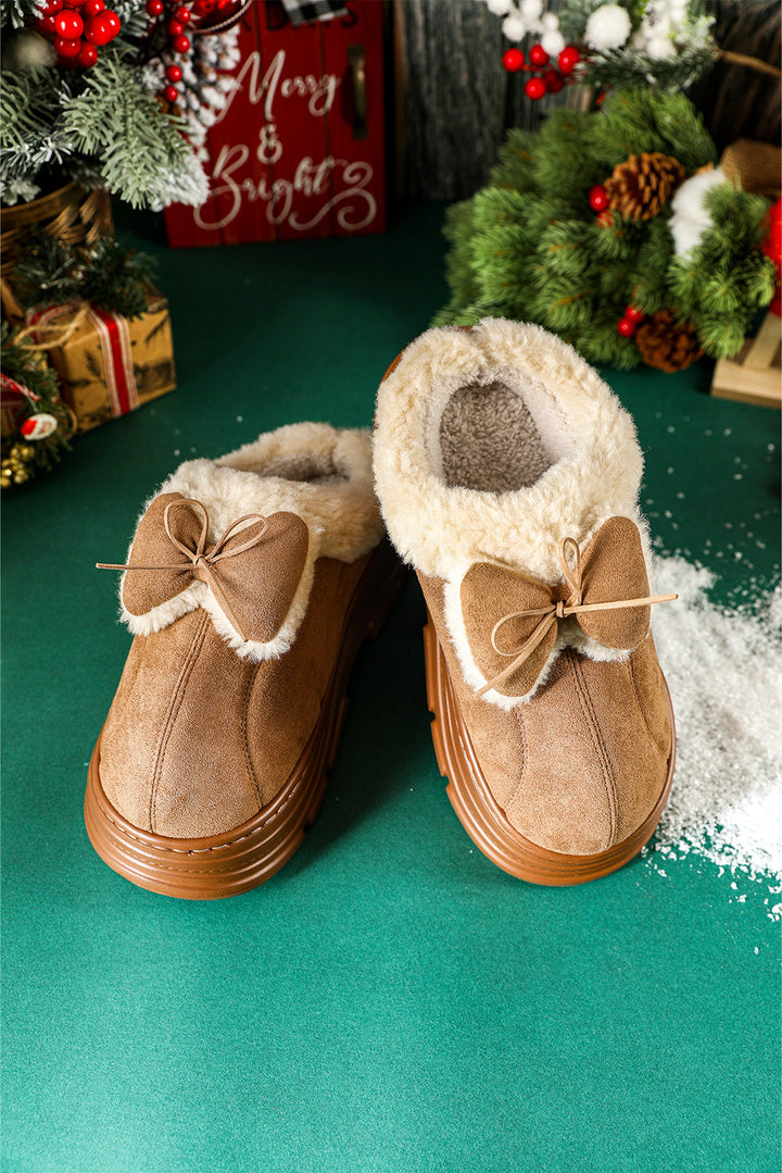 Brynlee Bow Decor Clog Slippers