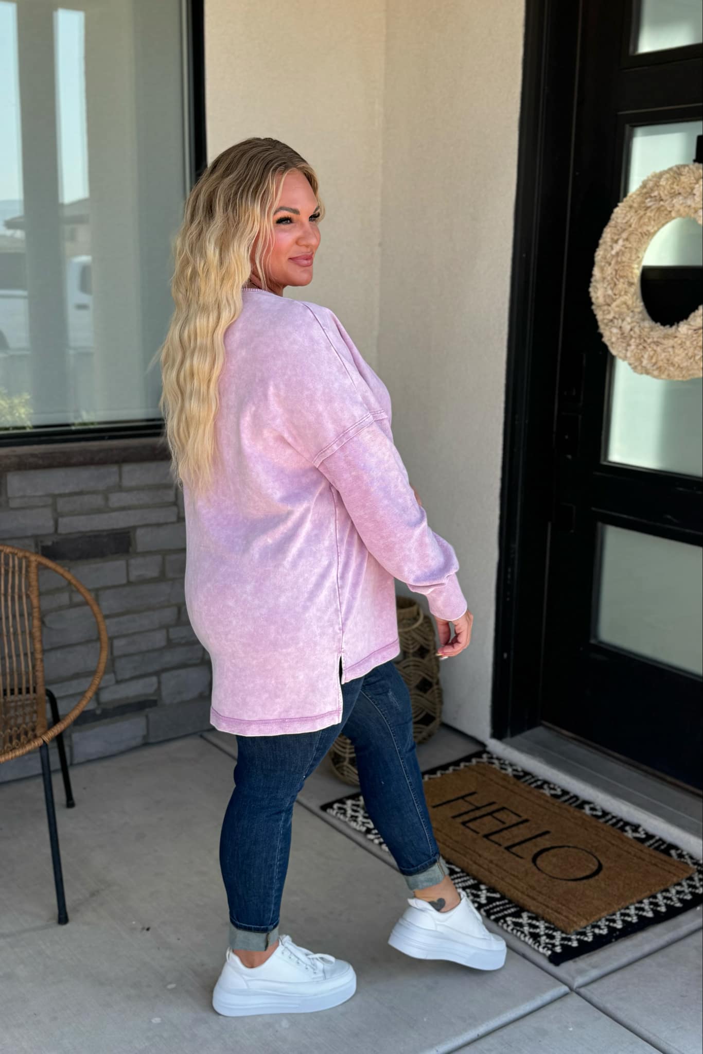 Luna Mineral Wash Sweatshirt in Two Colors