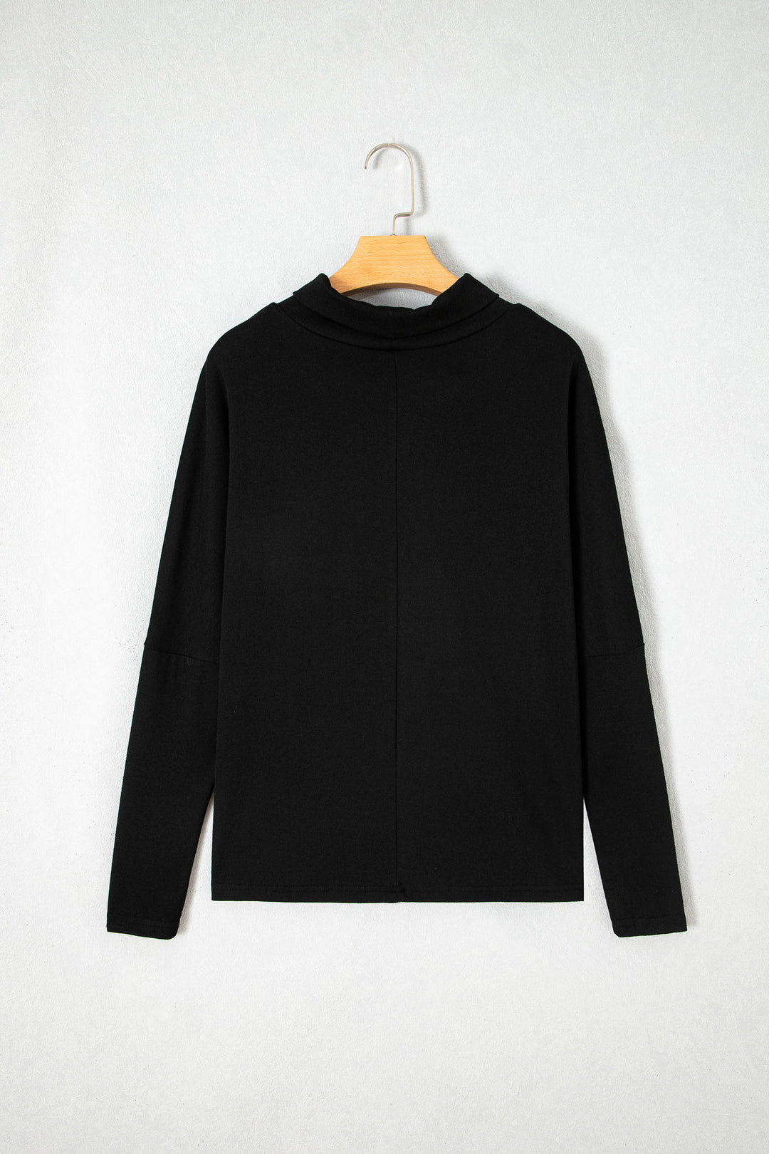Black High Neck Long Sleeve Top