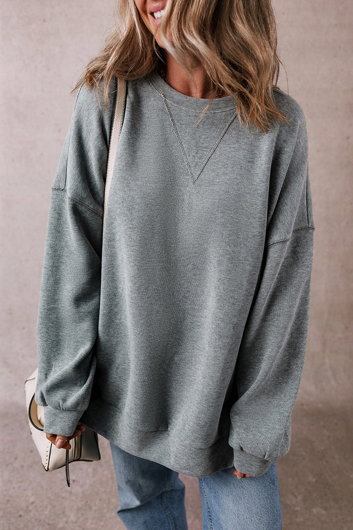 Rorivina Drop Shoulder Oversized Sweatshirt