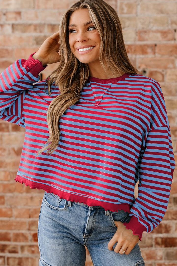 Zuri Ribbed Trim Oversize Sweatshirt