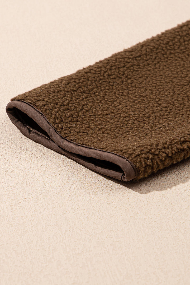 Abigail Coffee toggle Teddy Coat