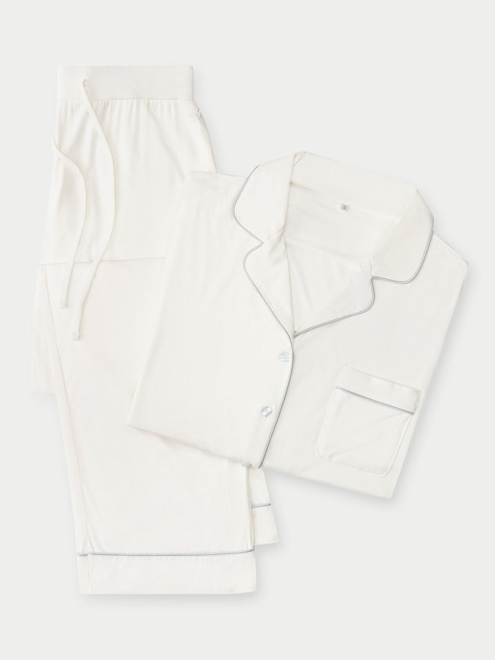 Women's Bamboo Stretch-Knit Long Sleeve Pajama Set PETITE - Last Chance