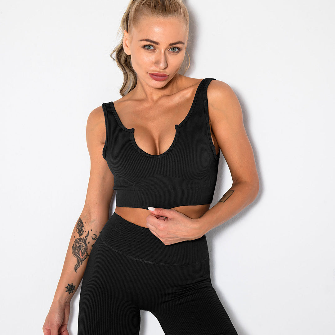 Seamless Ribbed Built Bra Tank Top – Women&