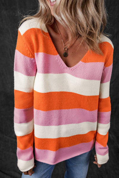 Laylani Stripe Casual Sweater