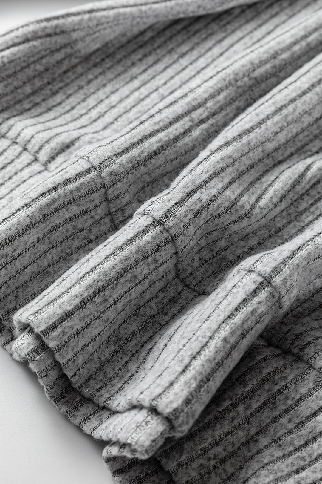 Gray Leopard Print Colorblock Patchwork Ribbed Knit Top