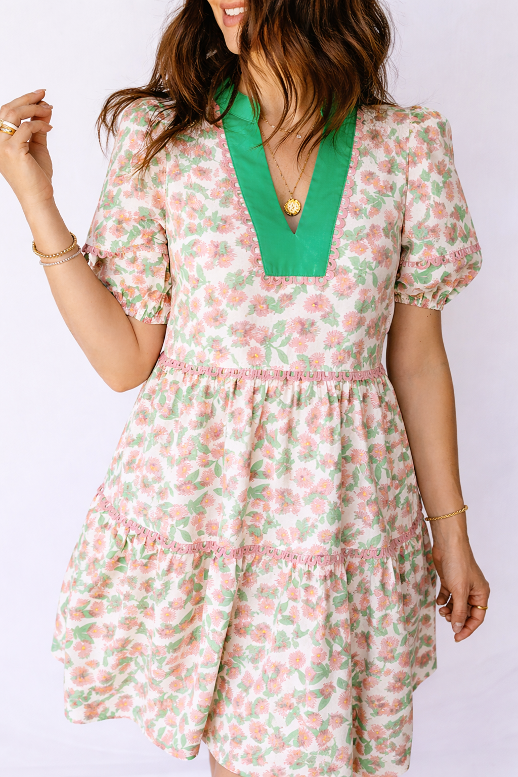 Rachel Short Puff Sleeve Dress