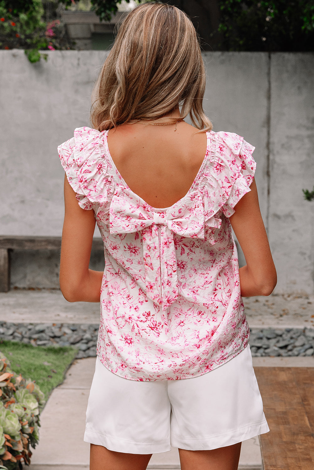 Aya Bow Back Square Blouse