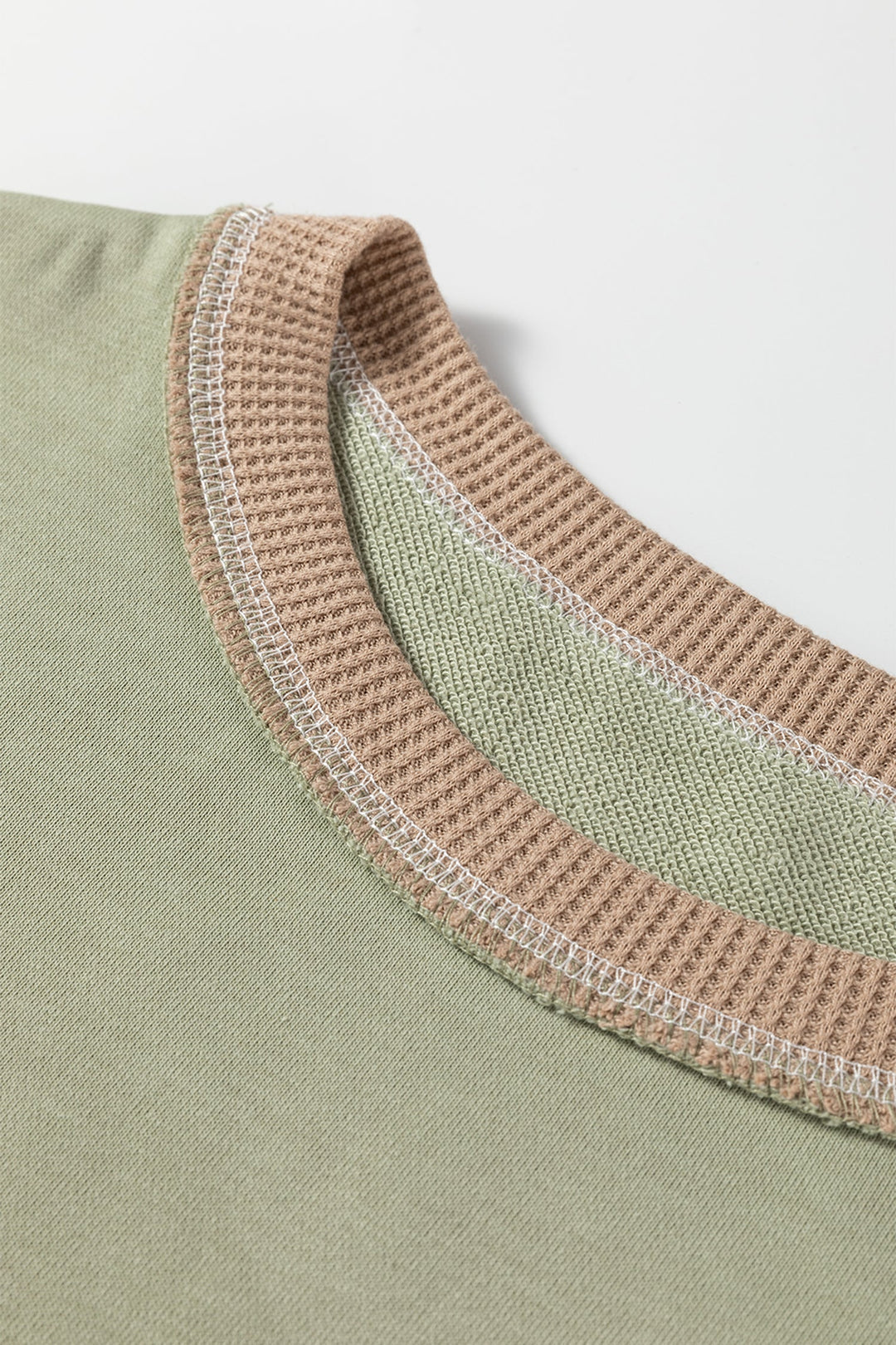 Maelynn Waffle Patchwork Oversize Sweatshirt