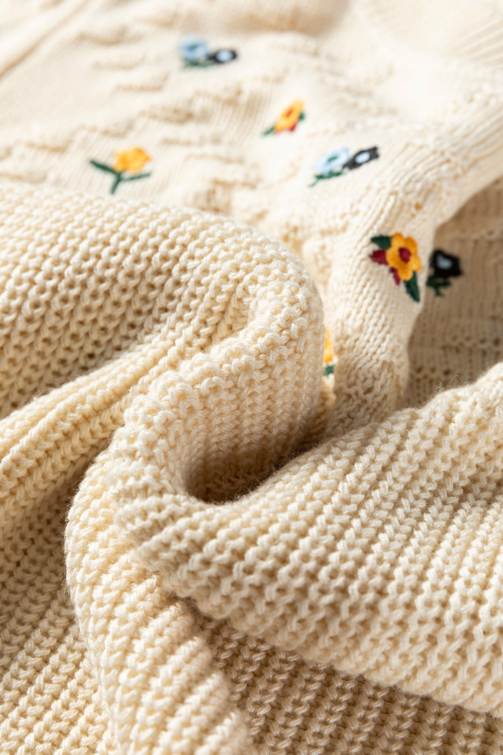 Paula Embroidered Detail Casual Sweater