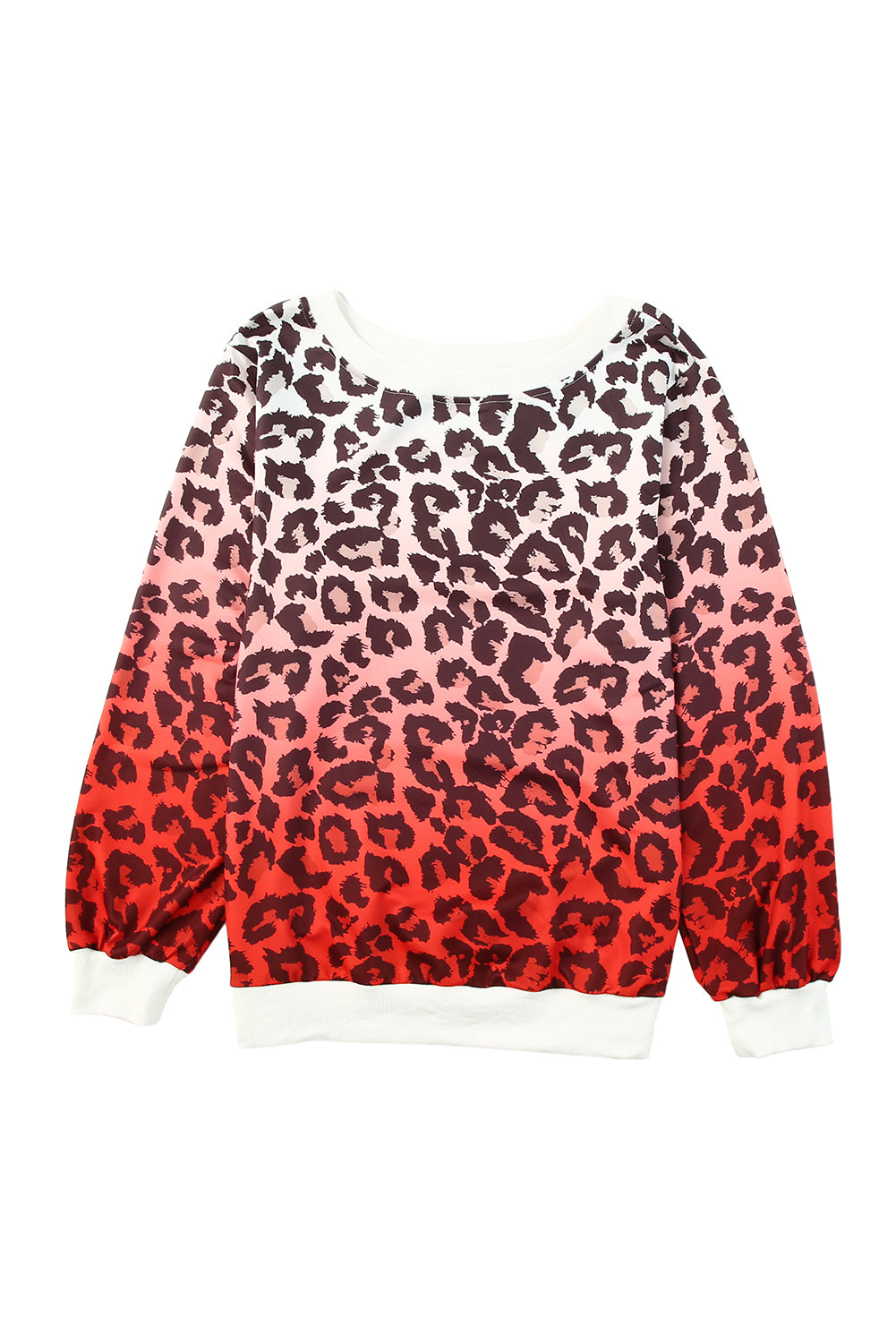 Leopard Gradient Long Sleeve Sweatshirt