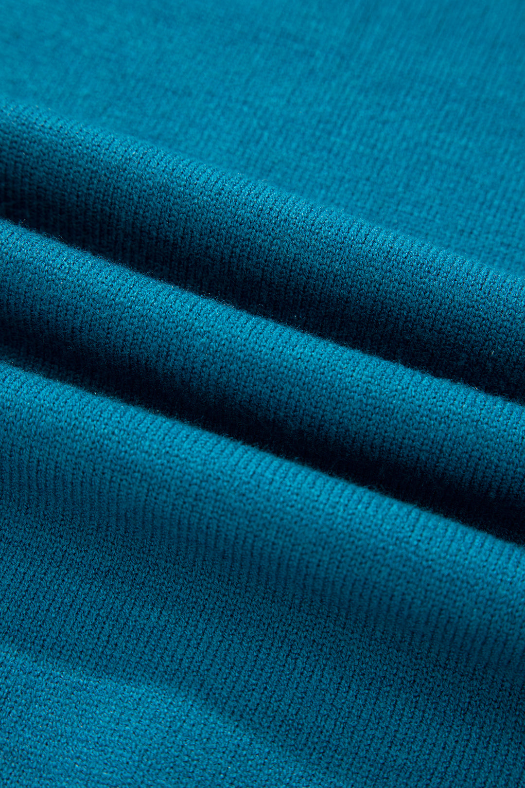 Light Blue Horse Shoe Embroidered Loose Short Sleeve Sweater