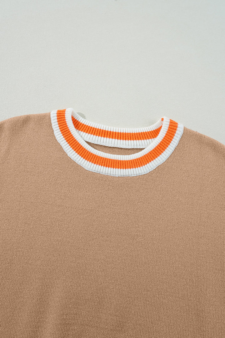 Sofia Trim Drop Shoulder Sweater