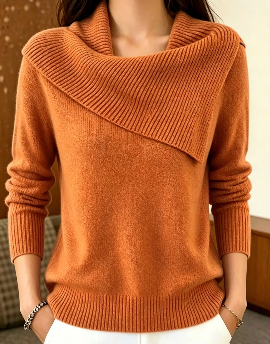 Ribbed Knit Pullover Sweater