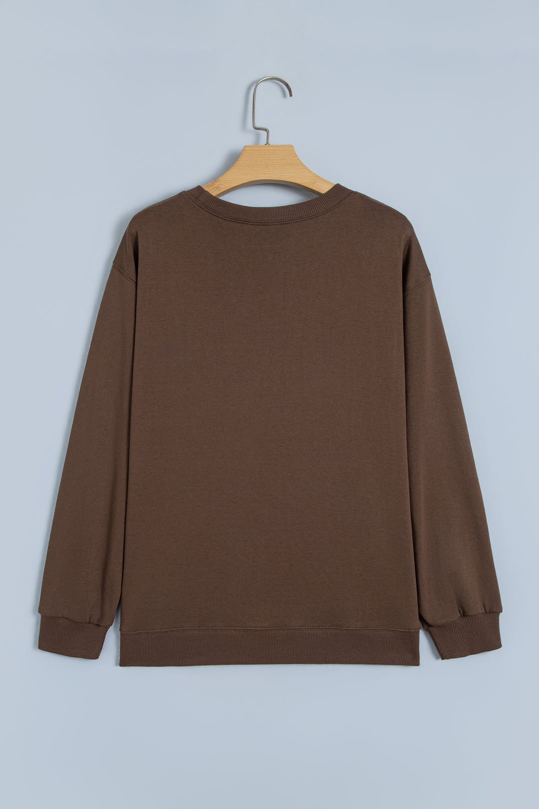 Coffee Polka Dot Slogan Print Casual Pullover Sweatshirt