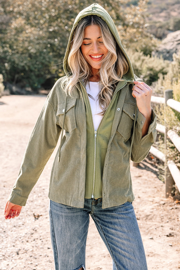 Undine Knit Textured Hooded Jacket