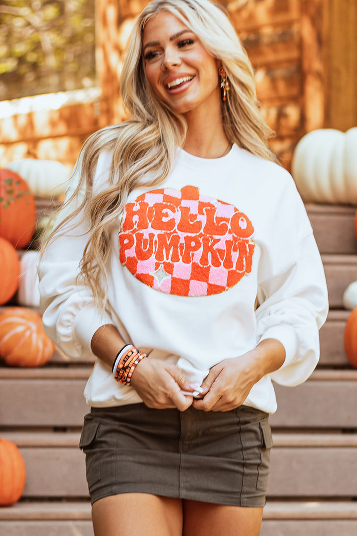 Blair Halloween Pumpkin Patched Pullover Sweatshirt