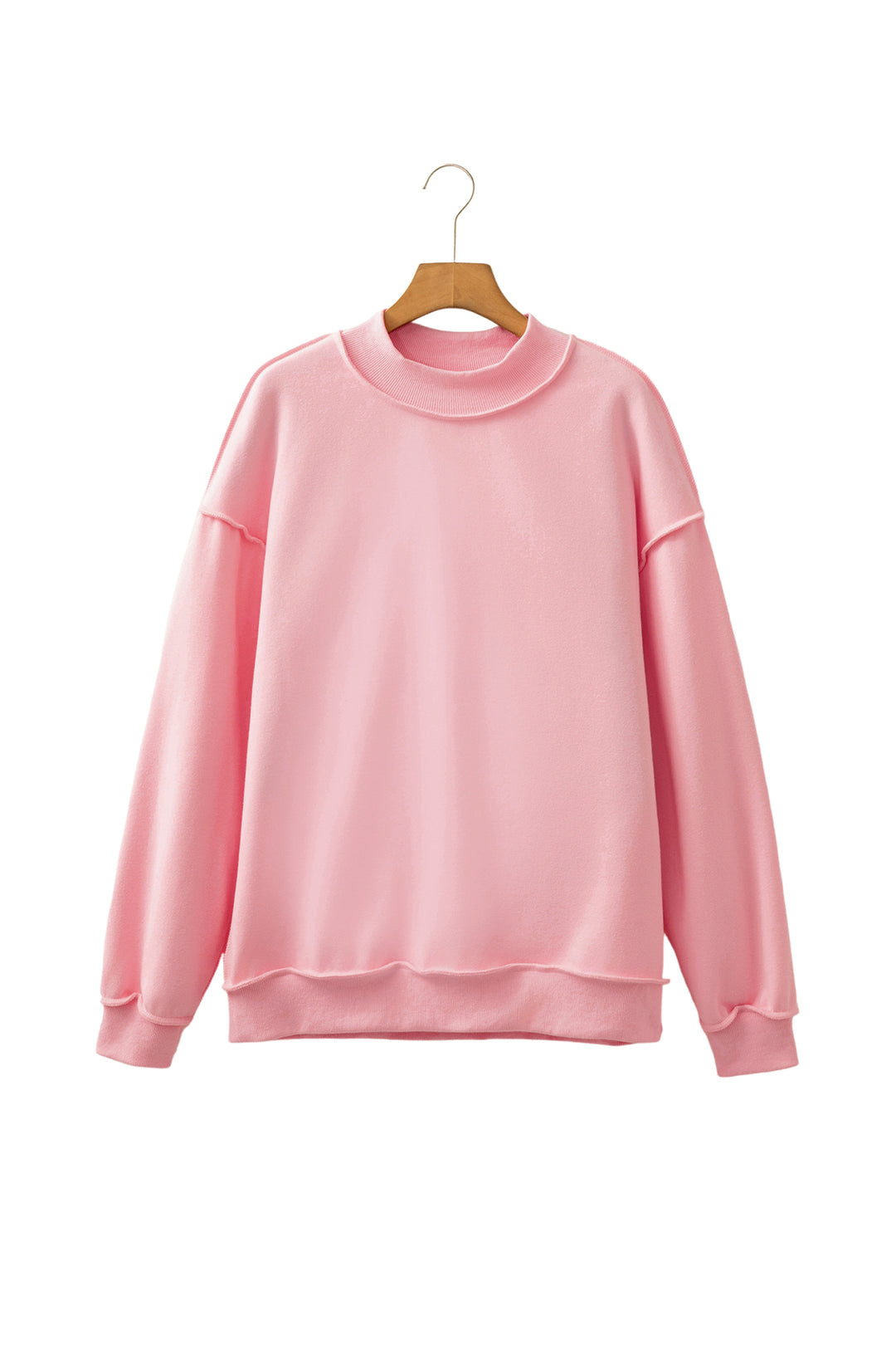 Carrot Oversize Drop Shoulder Reversible Mock Neck Sweatshirt