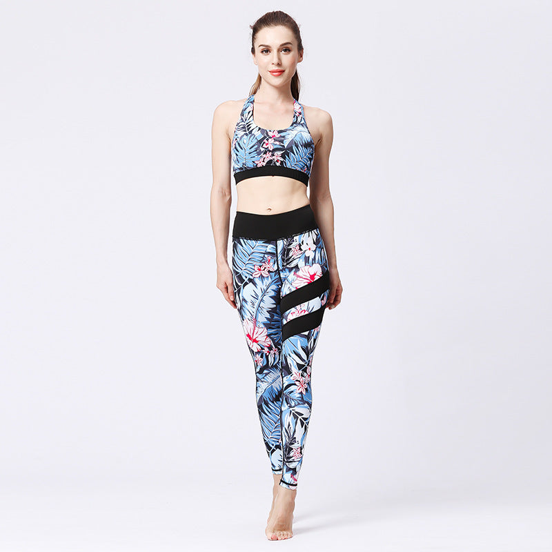 💪 Seamless 2-Piece Yoga Set – High-Waist Leggings &amp; Crop Top