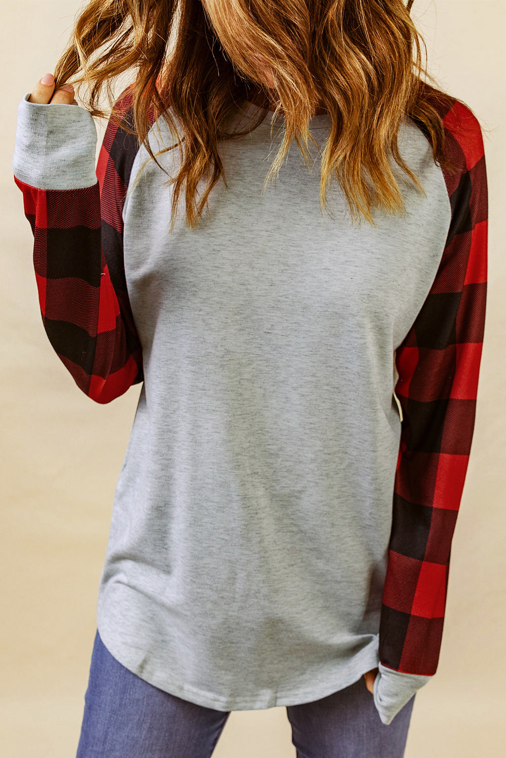 Aria Plaid Long Sleeve Sweatshirt
