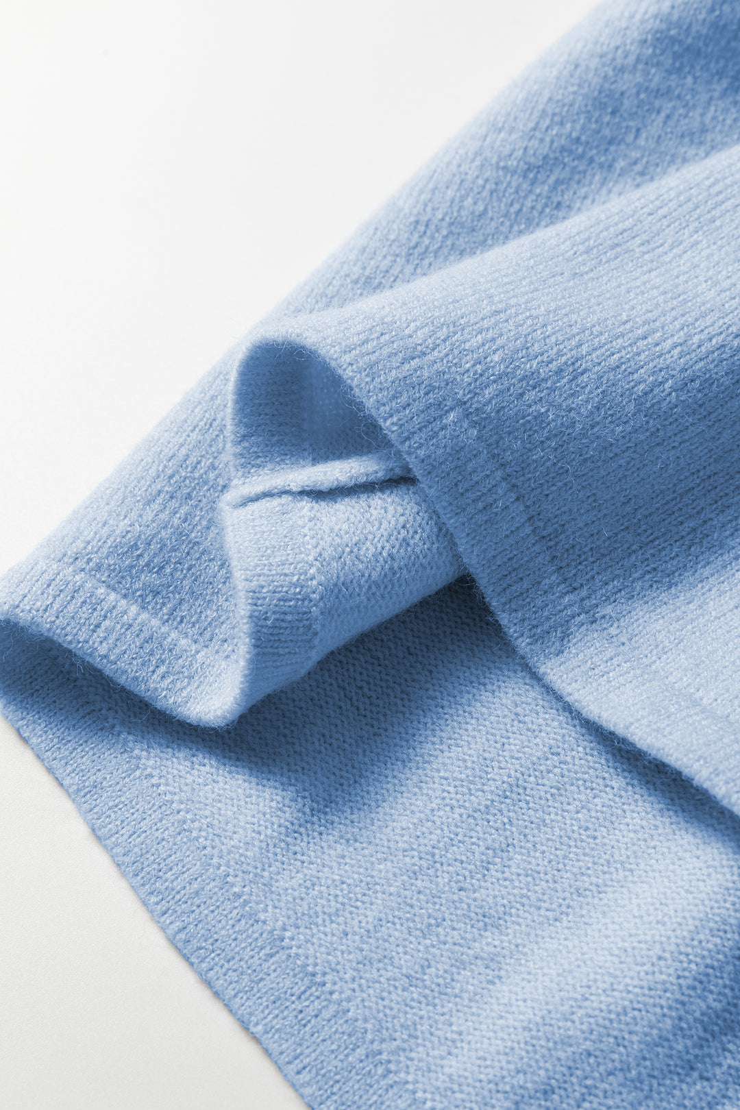 Beau Blue 3/4 Sleeve Boxy Knit Button Down Sweater Cardigan