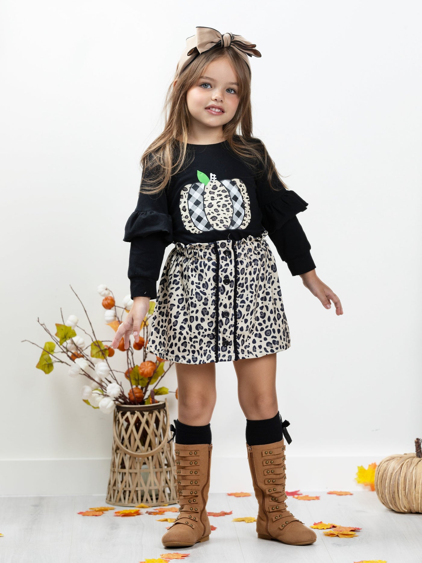 Wild Pump-Queen Leopard Skirt Set