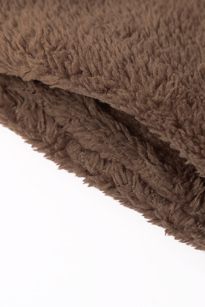 Brown Warm Furry Pullover Hoodie