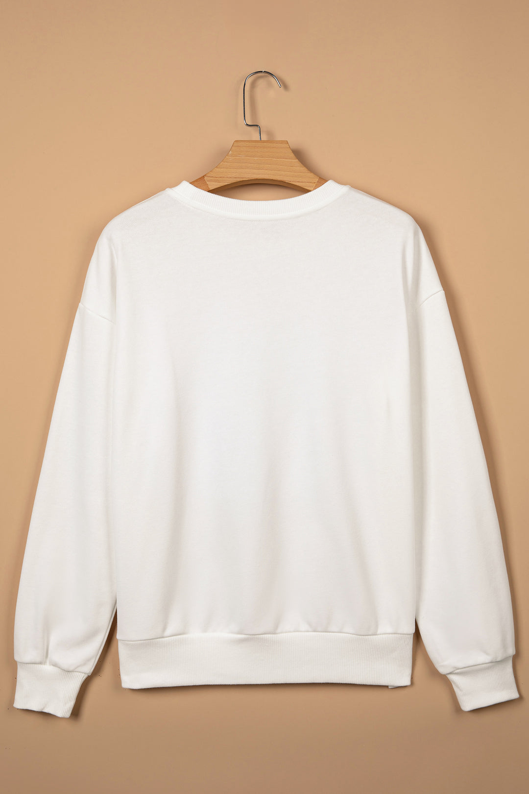 White Christmas Slogan Round Neck Long Sleeve Sweatshirt